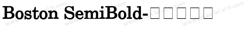 Boston SemiBold字体转换